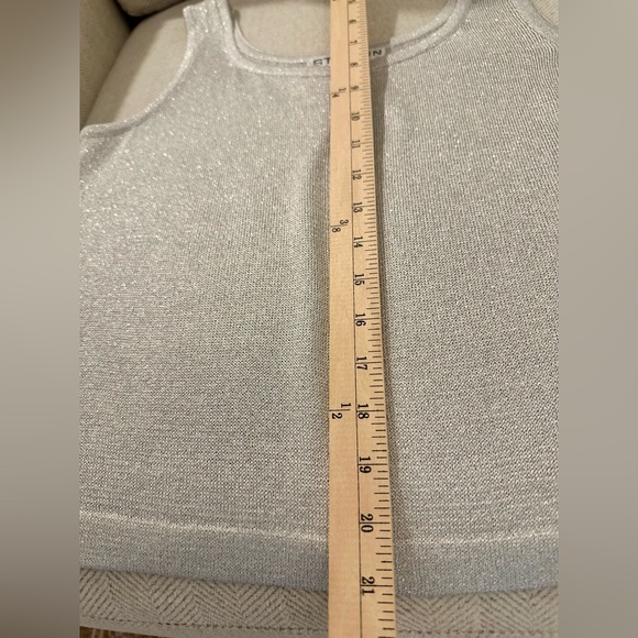 St. John Metallic Silver Camisole P - Picture 7 of 11